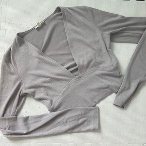 Wilfred long sleeve cropped top